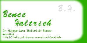 bence haltrich business card